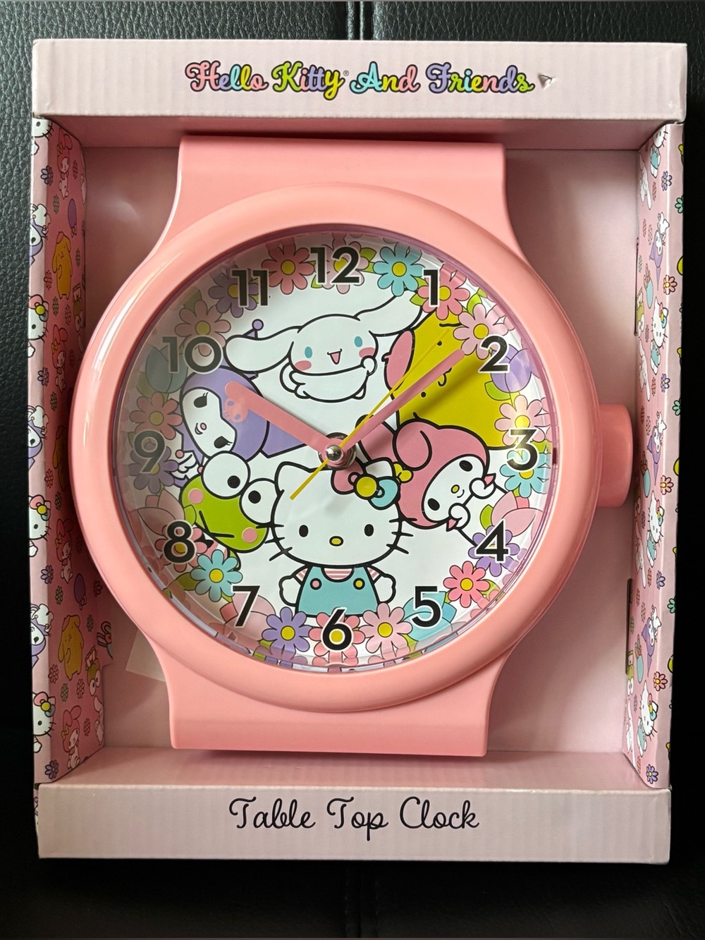 Sanrio Pink Hello Kitty and Friends Table Top Clock